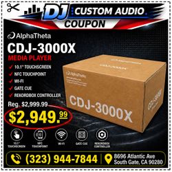 AlphaTheta CDJ Series 10" Touchscreen USB Media Player Rekordbox Controller CDJ-3000X 🚨 Payment Options Available 🚨 No Credit Needed 🚨