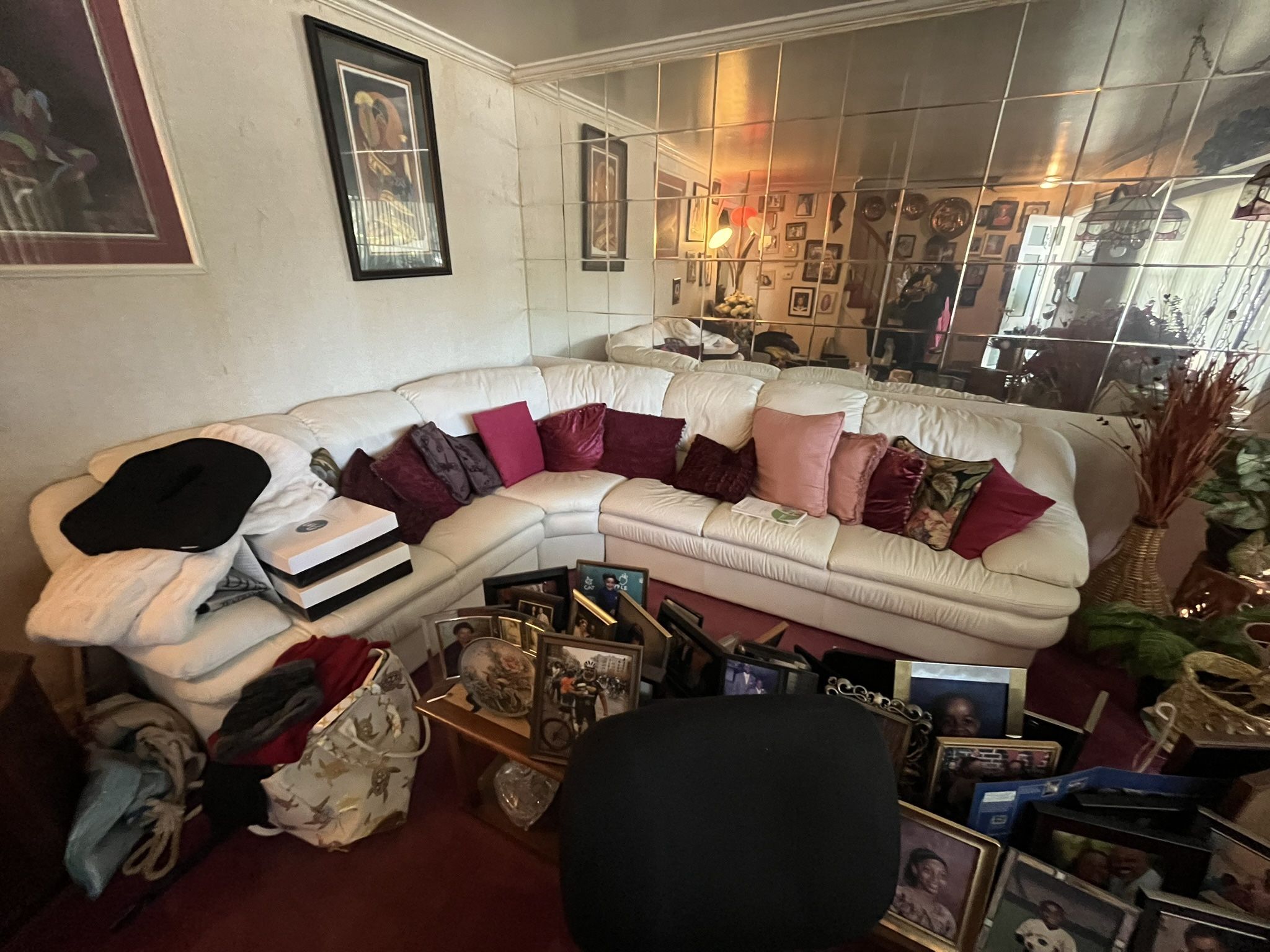White Leather couch