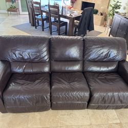 Brown Leather Sofa