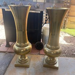 Large Gold Vases 