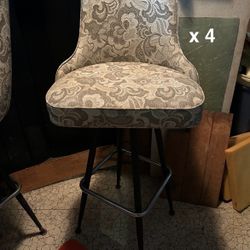 Set of 4 vintage bar stools (leather) - $100 OBO