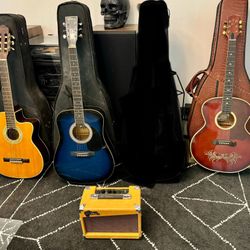 Acoustic Electric Guitars with Amp