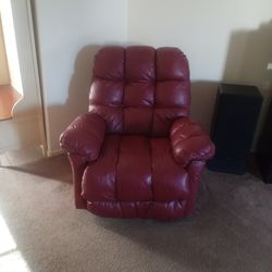Leather Reclining Couch & Love Seat with Stand Alone Recliner