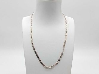 10k Tricolor Gold 6.7 Grams Gucci Design Chain 17 Inch Mk1025oormia