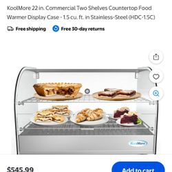 KoolMore Heated Countertop Display Case – Model HDC-1.5C