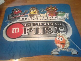 M & M fleece throw