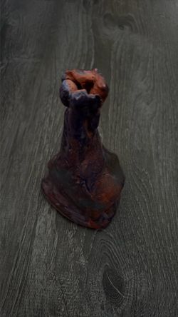 Handmade Clay Sculpture Raised Fist Figure