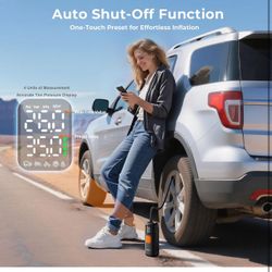 Tire Inflator Portable Air Compressor, 22 Cylinder & 6X Faster Inflation, 160 PSI Tire Pump with 7800mAh, Digital Pressure Gauge, Auto Shut-off, Air P