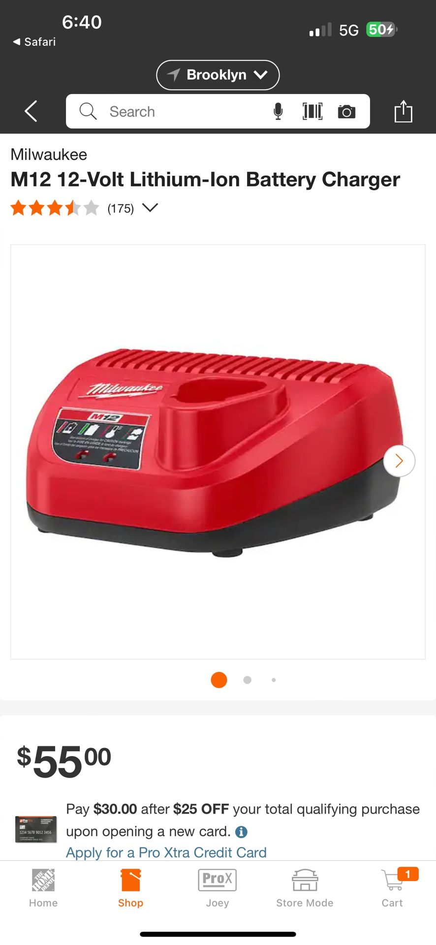 M12 12-Volt Lithium-Ion Battery Charger