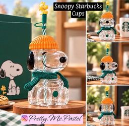 Snoopy Glass Starbucks Cups