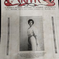 1916 Critic magazine/paper, Nov. 2 & 9, "A Weekly Journal Devoted to General Amusements", Seattle