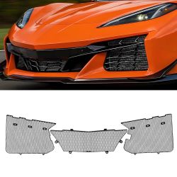 3Pcs Upgraded Front Radiator Guards Grille,Aluminum Body Bumper OEM Style Front Outer Grill Guard Car Protection Screens Grille Vents Insert Mesh Set 