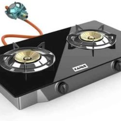 Outdoor & Indoor Portable Propane Stove, Single & Double Burners with Gas Premium Hose for Backyard Kitchen, Camping Grill, Hiking Cooking, Outdoor Re