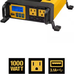 1000-Watt Portable Car Power Inverter with Triple USB Ports