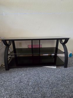 Black glass stand
