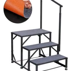 RV Stairs Handrails Ladder w/Step Cover