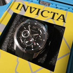 TechnoMarine Ocean Nomad TM-318098 Men's Quartz Watch - 43mm Black Dial, Silicone Strap + Invicta Hard Case