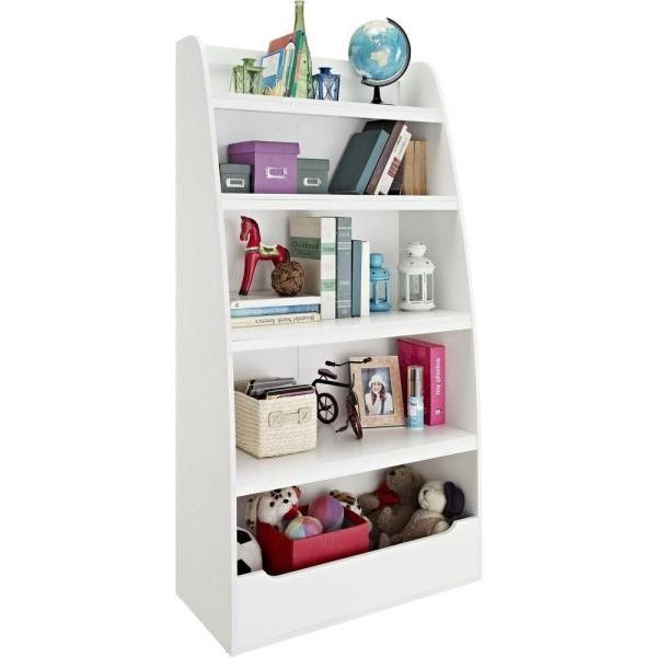 Mia Kids 4-Shelf Bookcase in White by Altra Furniture 16L x 32W x 60H