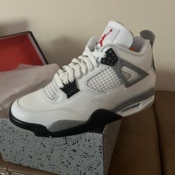 👍Retro 4 White Cement🫡