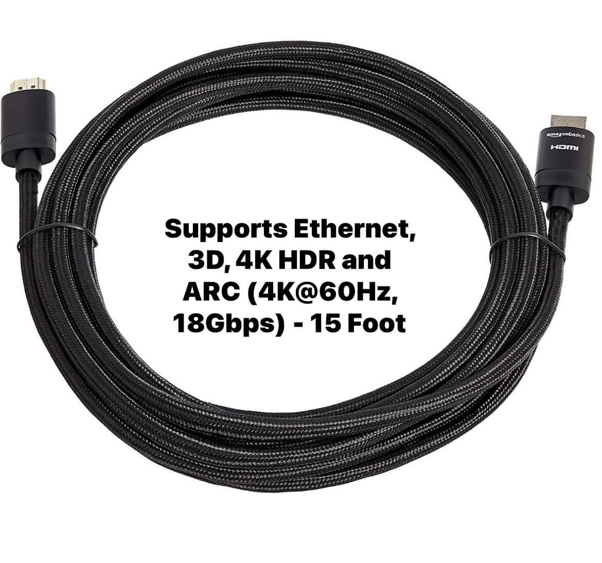 M3D, 4K HDR and ARC (4K@60Hz, 18Gbps) - 15 Footings