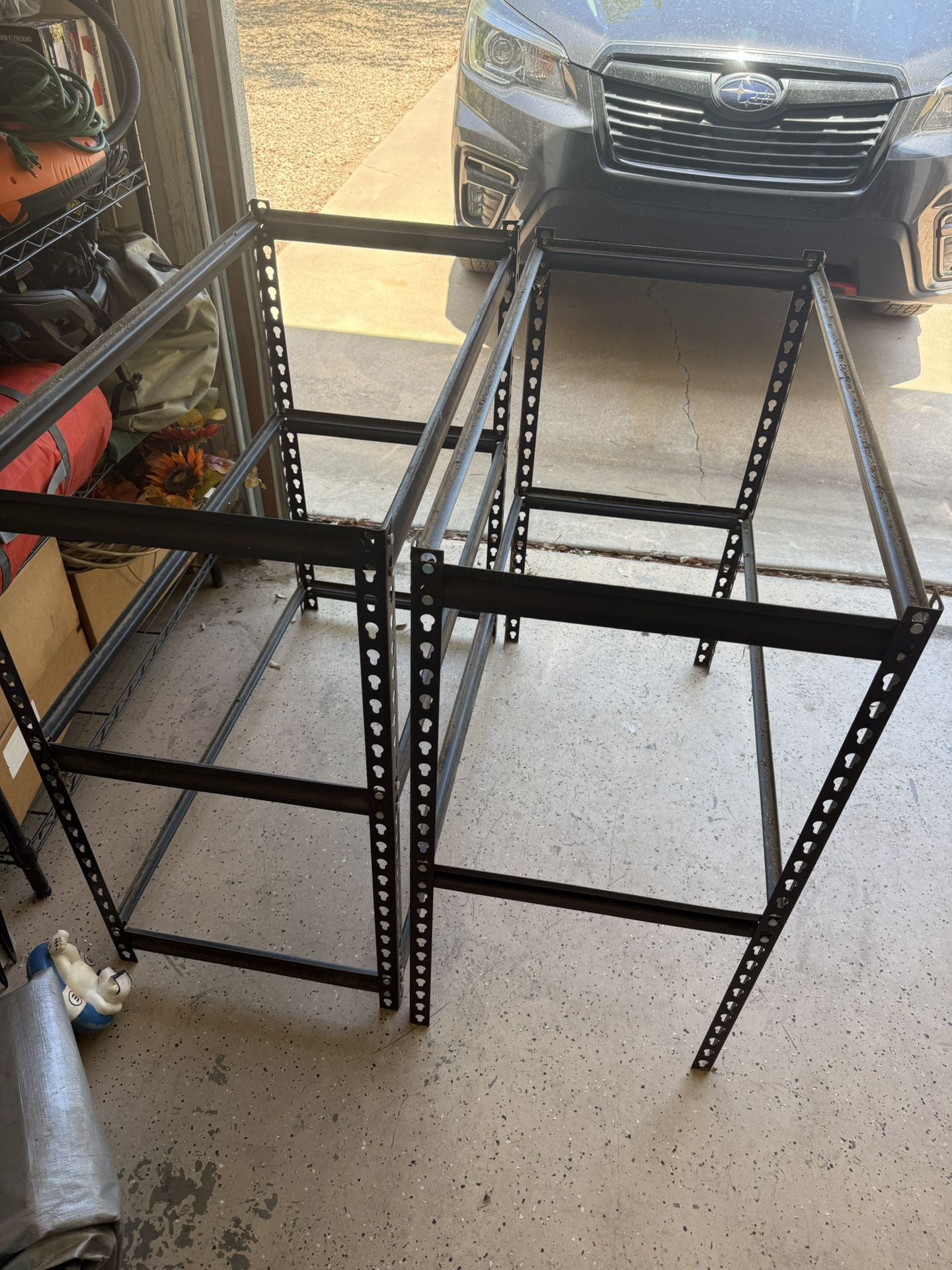Metal shelves frame only
