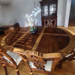 Table With 6 Chairs And China Buffet Org $2900