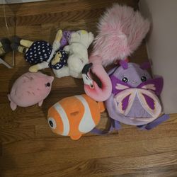 Plush Toys And Backpack 