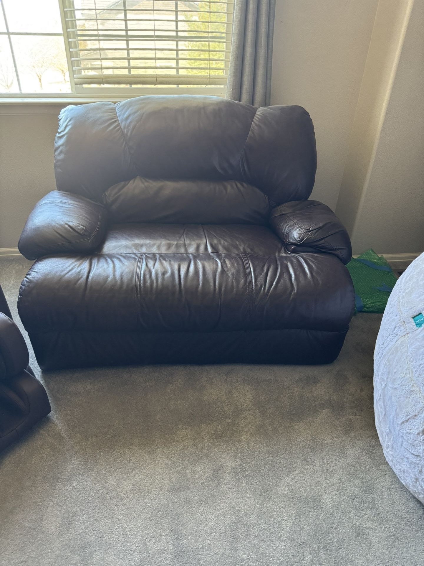 Two Leather Couch Recliners