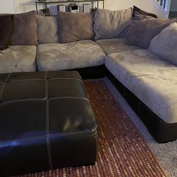 Large Sectional W/ ottoman