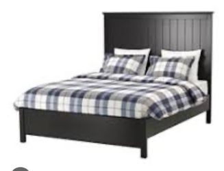 Black Wood Laminate Queen Bed Frame