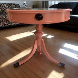 Round Drum End / Side Table 