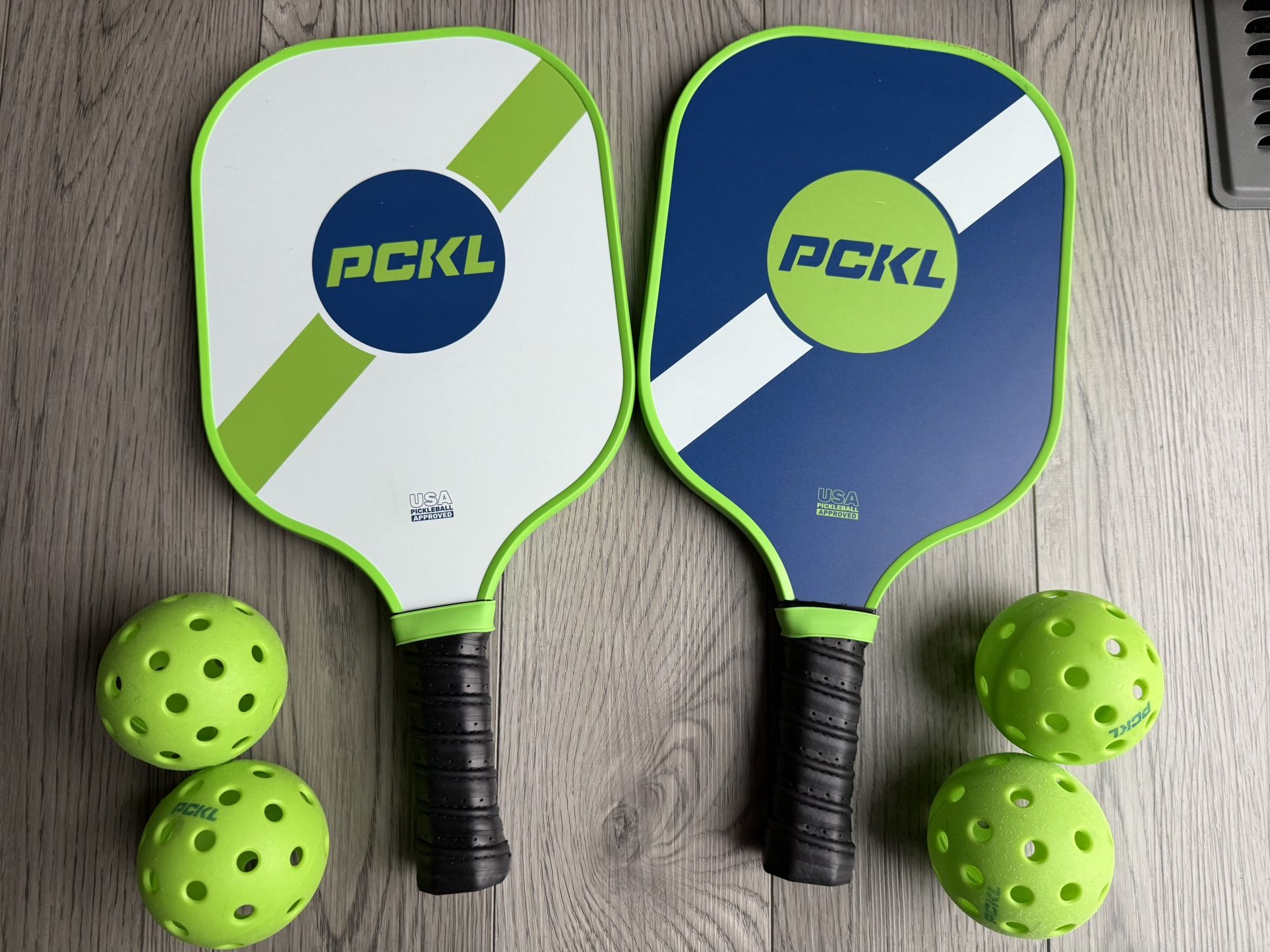 PCKL Pickleball Starter Bundle Paddles And 4 Pickleball Balls Set
