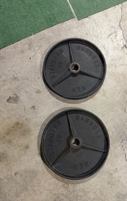 90 LB Standard Barbell Weight Plates – Pair of 45s