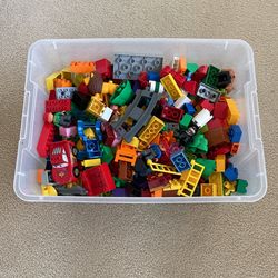 Lego Duplo Large Lot With Characters And Train Tracks