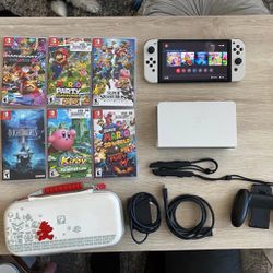 A Great Condition Switch Oled Console Bundle With Games 