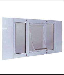 New Other Ideal Pet Aluminum Adjustable Sash Window Pet Door W/ 10-1/2”x15” Flap
