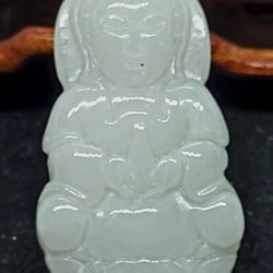 Burmese Jadeite Jade Pendant Mercy Mini KWANYIN. 