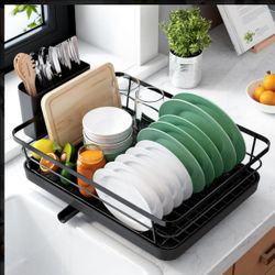 Kitsure Black dish drying rack with adjustable height #kitchen #dishdrainer (12" W × 15.5"L )