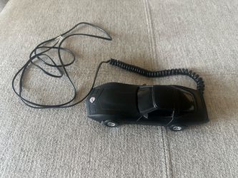 Vintage 1970's Black Corvette Push Botton Telemania Telephone