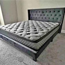 New Queen And King Size Bed With 13 Inch PILLOWTOP Mattress And Free Delivery 