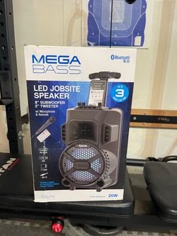 Tzumi Mega Bass LED Jobsite Bluetooth Speaker