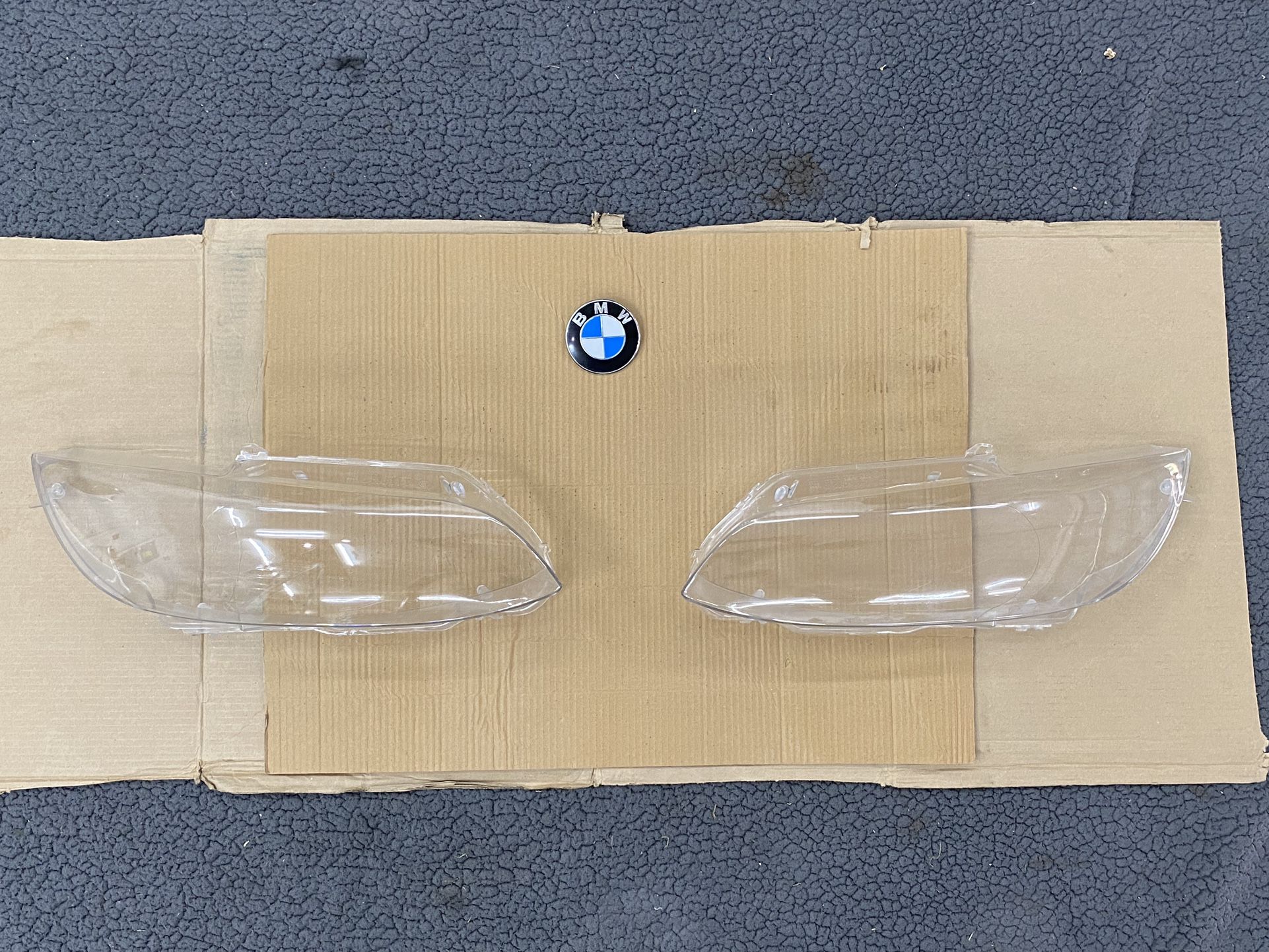Bmw Headlights Plastic Covered Lent