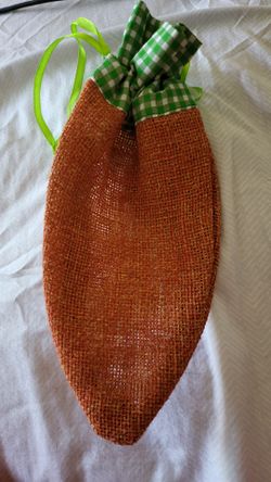 New Orange Easter Carrots Canvas Gift Bags