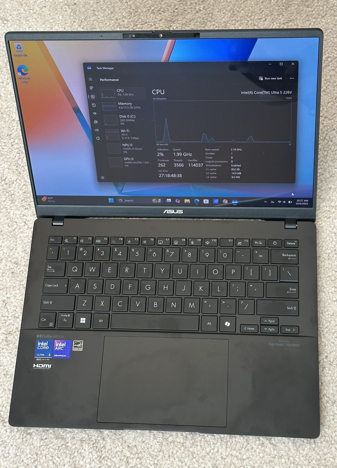Asus Intel Ultra 5 Laptop