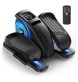Under Desk Elliptical Machine Electric Seated Leg Foot Pedal Exerciser W/ Remote