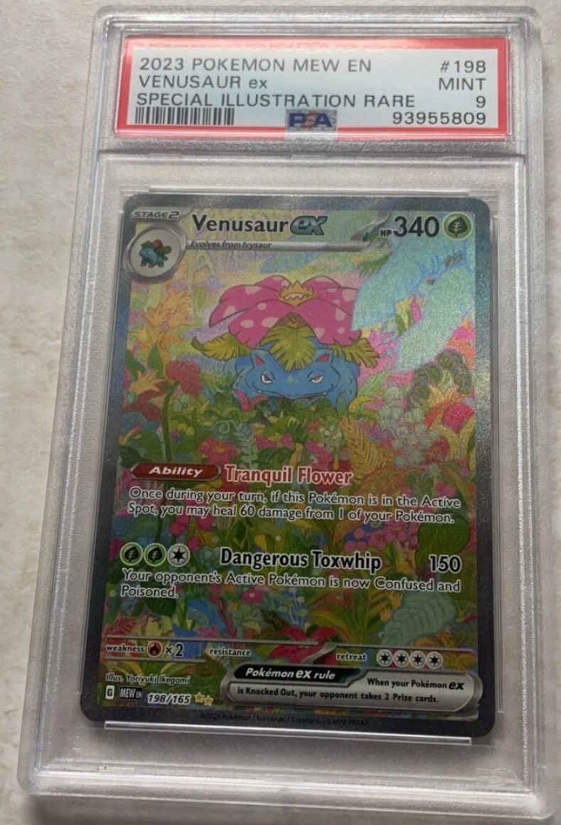 Venusaur EX 198/165 SV 151 English Special Illustration PSA 9