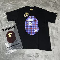 Ape Head logo Check Bape T-Shirt