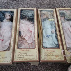 Set Of 1988 Brinns Birthstone Dolls