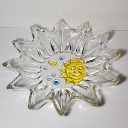 Art Glass Celestial Sun Glass Dish