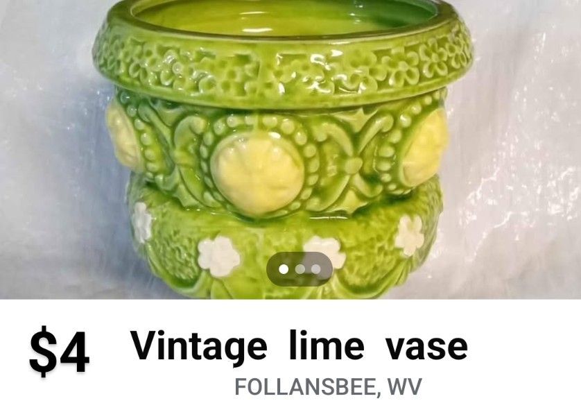 Vintage Lime Vase